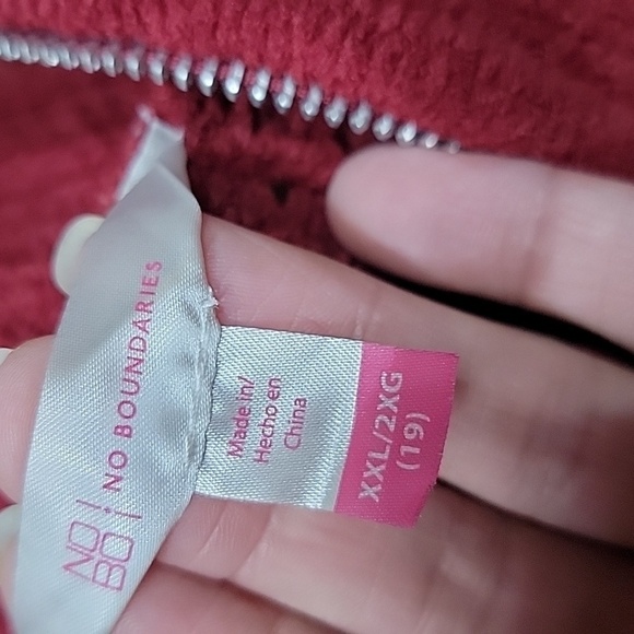 No Boundaries Size Juniors XXL (19) Burgundy 1/4 Pullover Sweater, Exc Used Cond - Picture 10 of 11